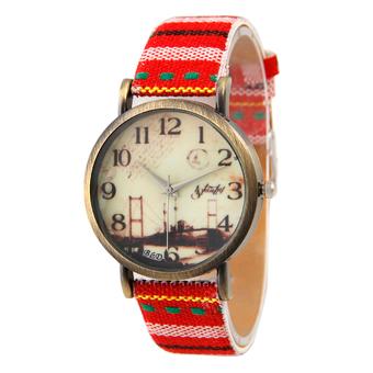 Timmy Queen Fashion Watch - Merah - Kulit - Timmy Vintage London RD  