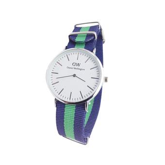 Unisex Canvas Watches Quartz Simple Analog Casual Wristwatch(Green) (Intl)  