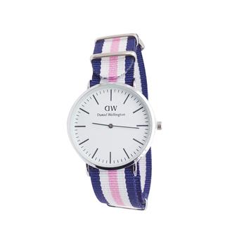 Unisex Canvas Watches Quartz Simple Analog Casual Wristwatch(Pink) (Intl)  