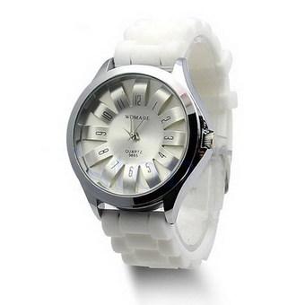 Unisex Stylish Silicone Quartz Sport Jelly Wrist Watch (White) - Intl  