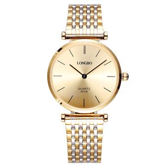 V6 Lovers' Casual Fashion Watches Steel Strip Gold Black (Male)250107  