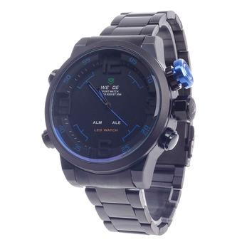 WEIDE WH-2039 Men's Quartz & LED Electronics Dual-Display Wrist Watch Black (Intl)  