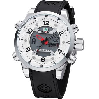 WEIDE WH3315 Men's Waterproof Outdoor Sport LCD Digital Analog Wristwatch with Alarm / Back Light 1 x LR626 (White)  