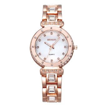 WEIQIN Women Casual Fashion Watches Steel Strip (Gold White) 507804  