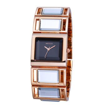 WEIQIN Women Fashion Casual Watches Steel Strip Gold Black 263001  