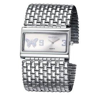 WEIQIN Women's Bracelet Watches Lady Butterfly Fashion Bangle Dress Watch Clock Hour Silver - Intl  