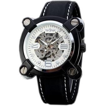 WINNER Casual Automatic Mechanical Skeleton Rubber Mens Sport Watch White Dial WW258 (Intl)  