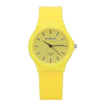 WOMAGE 1307 Fashionable Analog Quartz Wrist Watch (Yellow)  