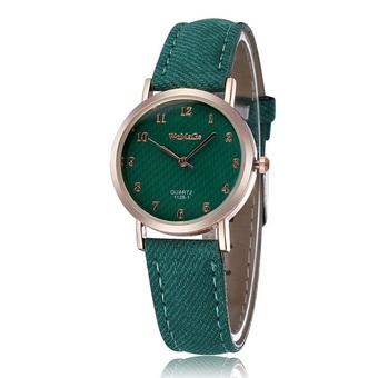 WOMAGE Blue Jeans Style Straps Women's Wrist Watch Alloy Case Analog Quartz Watches green - Intl  