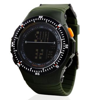 Waterproof Army Military Watches Silicone Rubber Digital Quartz Wristwatche Men Watch Sports Brand New Automatic Green (Intl)  