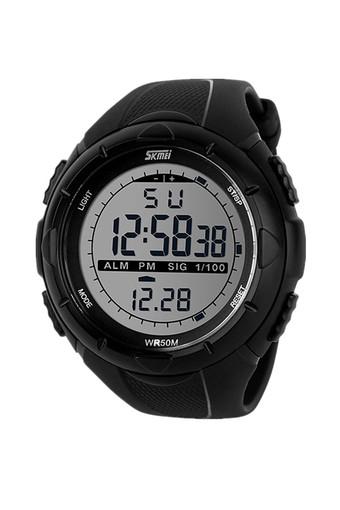 Waterproof Digital Band Black Mens Watch Jam Tangan  