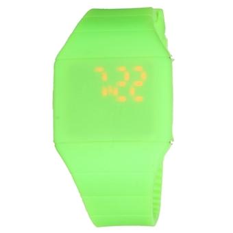 Waterproof Digital LED Sports Silicone Watch Green (Intl)  