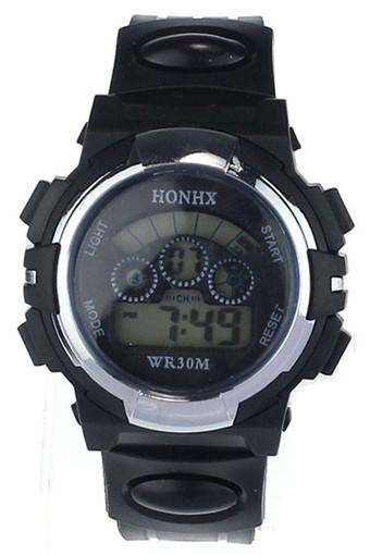 Waterproof Mens Boys Digital LED Quartz Alarm Date Sports Wrist Watch Black Jam Tangan  