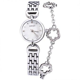 WeiQin 2613 Ladies Bracelet Quartz Watch with Pearl Shell Dial SILVER WHITE (Intl)  