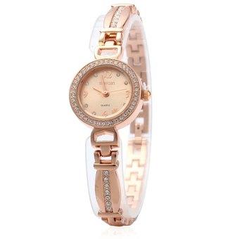 WeiQin 2615 Women Quartz Wristwatch Four Leaf Clover Print ROSE GOLD ROSE GOLD (Intl)  