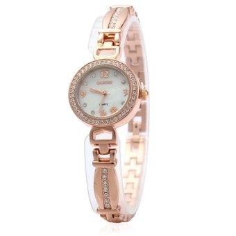 WeiQin 2615 Women Quartz Wristwatch Stereo Rhinestone Four Leaf Clover Print - Intl  