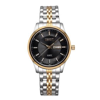 WeiQin Women Casual Business Watches Steel Strip Gold Black 507601  