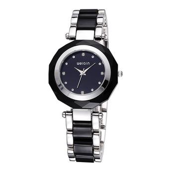 WeiQin brand ladies watch Imitation Ceramic fashion bracelet watch-Black (Intl)  