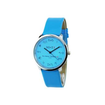 WoMaGe 8834 Unisex Watches Casual Solid Faux Leather Band (Blue)  