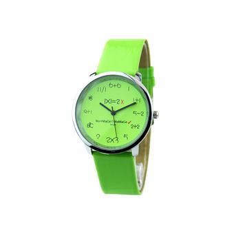 WoMaGe 8834 Unisex Watches Casual Solid Faux Leather Band (Green)  