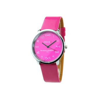WoMaGe 8834 Unisex Watches Casual Solid Faux Leather Band (Rose)  