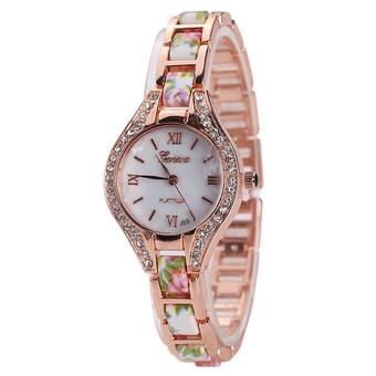 Women Bracelet Watch Fashion Crystal Quartz Dress Alloy Watches NO.6 (Intl)  