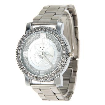 Women Dress Rhinestone Quartz Wristwatch Sliver (Intl)  