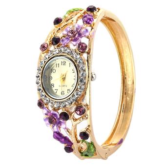 Women Fashion Quartz Watch Crystal Bracelet Round Dial Dress Watches NO.3 (Intl)  