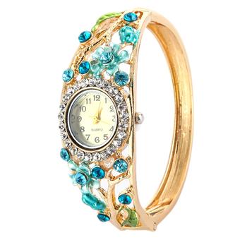 Women Fashion Quartz Watch Crystal Bracelet Round Dial Dress Watches NO.4 (Intl)  