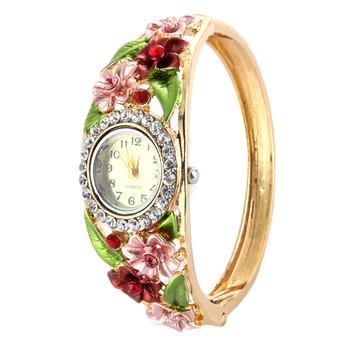 Women Fashion Quartz Watch Crystal Round Dial Dress Watches 5 Colors NO.1 (Intl)  