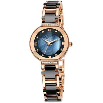 Women Luxury Brand Watch Analog Display Fashion Design Quartz Wristwatch (Black) (Intl)  