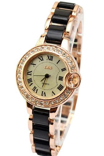 Women Sports Jewelry Wrist Watch Black Jam Tangan  