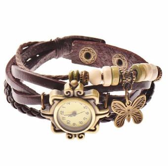 Women Vintage Butterfly Watch(Brown) (Intl)  