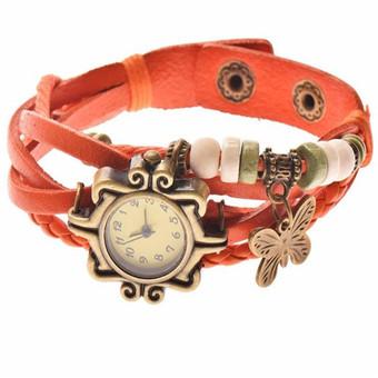 Women Vintage Butterfly Watch(Orange) (Intl)  