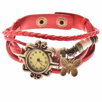 Women Vintage Butterfly Watch(Red) (Intl)  