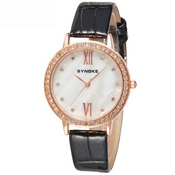 Women Watches Leather Watchband Quartz Watch 5201-Black (Intl)  