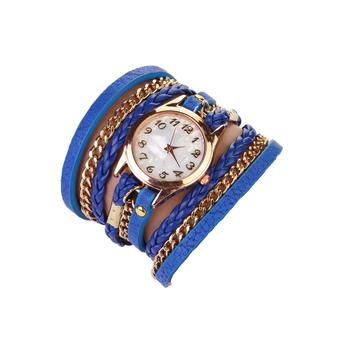 Women's Blue Leather Strap Watch  