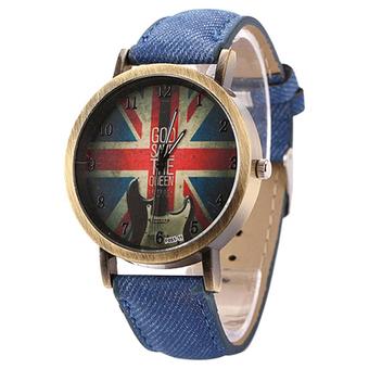 Women's Blue Leather Strap Watch 60BL018 - Intl  