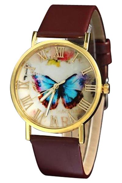 Women's Brown Leather Strap Watch