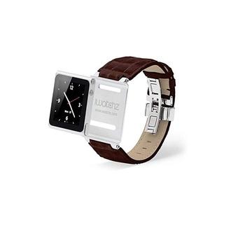 Women's Brown Leather Strap Watch for iPod Nano 6 Case 03 (Intl)  