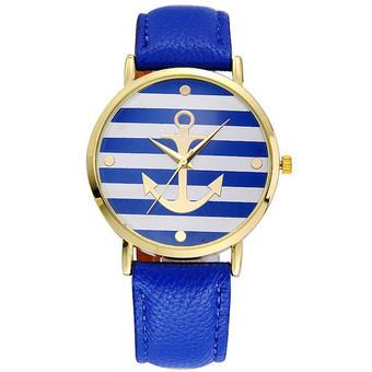 Women's Fashion Leather Anchor Quartz Wristwatch LC177 Blue  