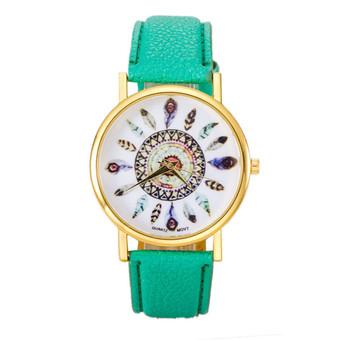 Women's Green Leather Strap  