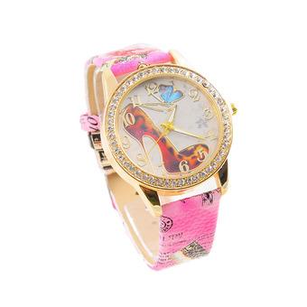 Women's Multicolor Leather Strap Watch  