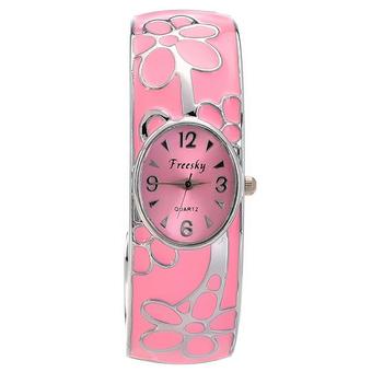 Women's Steel Quartz Wrist Bangle Watch (Pink) (Intl)  