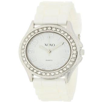 Women's XO3272 Boyfriend Crystal Accented Watch White- Intl  