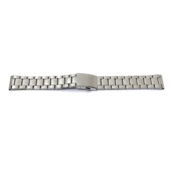 Wrist Watch Band Strap Bracelet Fold Clasp Buckle with Push Button 20mm (Intl)  