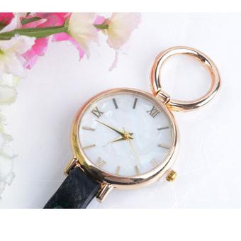 Yika Hot Fashion Women Retro Synthetic Leather Strap Wrap Watch Rhinestone Bracelet Wristwatch(Pink) (Intl)  