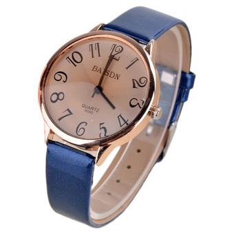 Yika Lady Women Fashion Synthetic Leather Strap Quartz Sport Wrist Watch?Blue? (Intl)  