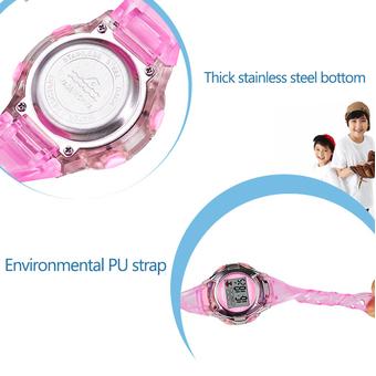 Yika Unisex Baby Boy Girl Sports Watch LED Digital PU Band Sport Quartz Wrist watches (Purple) (Intl)  