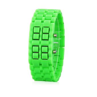 ZHENGQI Fashion LED Lava Plastic Watch (Green)(INTL)  